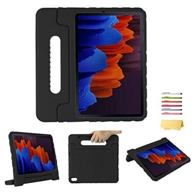 Imagem de UUcovers Capa infantil para Samsung Galaxy Tab S7 FE 5G 2021/Tab S8 Plus (S8+) 2022/Tab S7 Plus (S7+) versão 2020 de 12,4 polegadas com suporte S-Pen, suporte rotativo, suporte de EVA resistente à