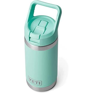 Imagem de YETI Garrafa infantil Rambler Jr. 355 ml, com tampa de palha, espuma do mar