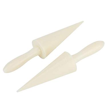 Imagem de Pssopp 2pcs Sorvete de Casquinha de Molde de Ovo Diy Molde - Acessório de Cozimento Seguro e Higiênico para Deliciosos Cones de Sorvete, Material de Abdômen Branco