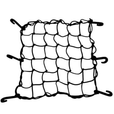 Imagem de Rede Elástica Aranha Moto Capacete Bagageiro 35x35 cm Preto MSextensor