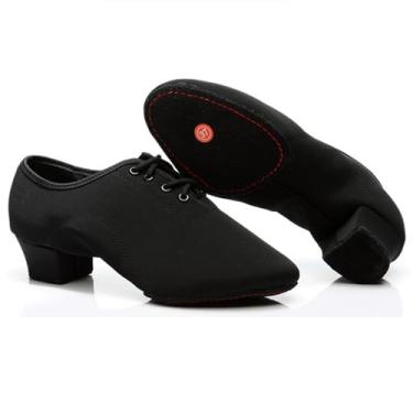 Imagem de MSMAX Sapatos De Dança Salão Masculinos Oxfords Para Latina Jazz Rhythm Teaching Salto 3 Cm 9,5 M Eua