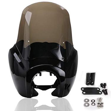 Imagem de Smoke & Black – Kit de carenagem de para-brisa para Harley-Davidson Dyna, Super Glide T-Sport FXDXT, FXR