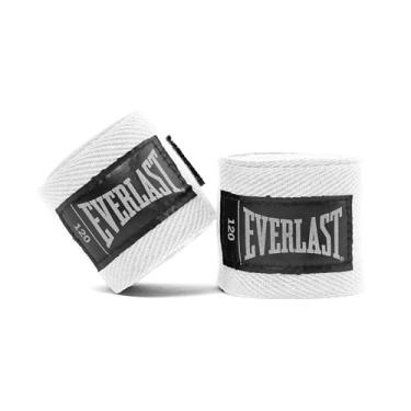 Imagem de Everlast Core Handwraps 304.8 cm – Envoltórios de mão de boxe para luvas, suporte de pulso e articulação – Conjunto de 2, lavável na máquina (branco)