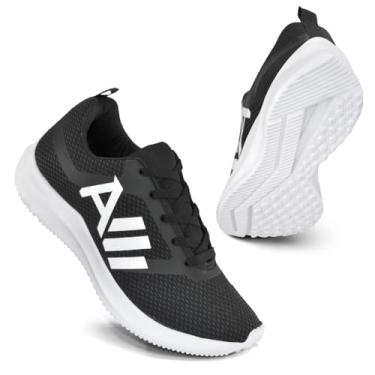 Imagem de Tenis Feminino e Masculino Academia Corrida Esportivo (Preto/Branco, BR, Adulto, Numérico, 38)