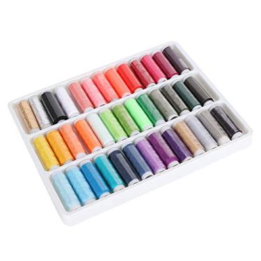 Imagem de Zerodis Kit de Linha de Poliéster Com 39 Rolos Conjunto de Linha de Costura de Poliéster Carretéis Variados Kit de 39 Cores Acessórios para Roupas Conjunto de Bordado e Bordado Adequado para Costura Manual e à Máquina Outros
