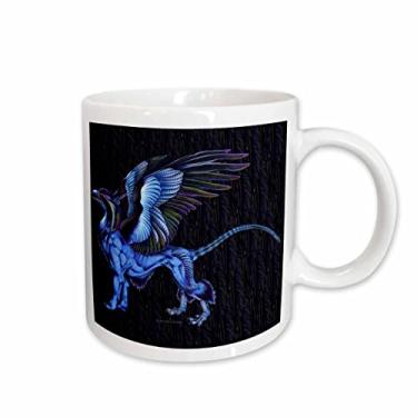 Imagem de 3dRose Caneca Griffin Flight Leader Colorful Fantasy Monster Art, 325 ml, cerâmica