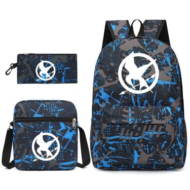 Imagem de Conjunto de mochilas Hungers Games Cartoon Kids School Nylon