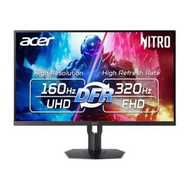 Imagem de Acer Monitor mini LED Nitro 80.0 cm 4K UHD 3840x2160 IPS para jogos | AMD FreeSync Premium | Taxa de atualização de 160Hz para FHD 320Hz (DFR) | Até 0,5 ms | 1x porta de exibição 1.4 e 2x portas HDMI