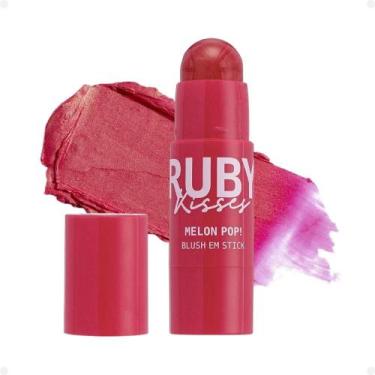 Imagem de Blush em Stick Ruby Kisses Melon Pop! 01 Flamingo Pop Mbs01b - KISS NE