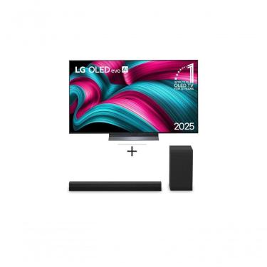 Imagem de Combo Smart TV LG OLED Evo AI C5 55" 2025 + Soundbar S40T 300W RMS, 2.1 Canais, Dolby Digital