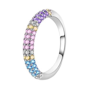 Imagem de Anéis De Flor Em Prata 925 Com CZ Para Mulheres, Joias Luxuosas Colori