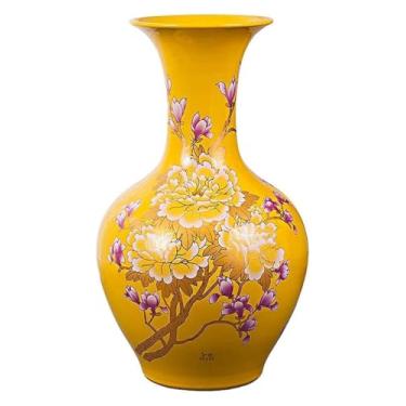 Imagem de Vaso para decoração de vaso de cerâmica grande moderno para decoração de flores secas, arte, casa, casa, casa, sala de estar, hotel, quarto, decoração de casa (grande)