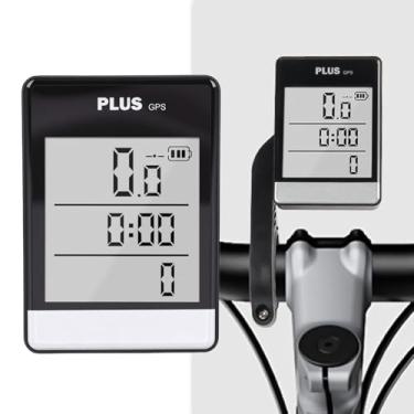 Imagem de Asixxsix Computador de Bicicleta GPS, Computador de Ciclismo Sem Fio Recarregável IPX6 à Prova D'água Velocímetro de Bicicleta Odômetro Com Tela Retroiluminada de 3,26 Polegadas para