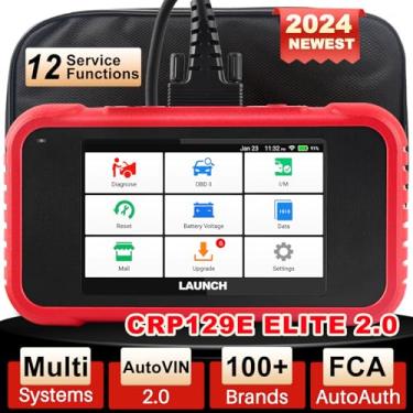 Imagem de LAUNCH Scanner CRP129I V2.0 OBD2, AutoAuth FCA 2026, próxima geração, 12 redefinições de óleo/EPB/SAS/TPMS/BMS/acelerador/DPF Reset/codificação do injetor, leitor de código do motor de transmissão ABS