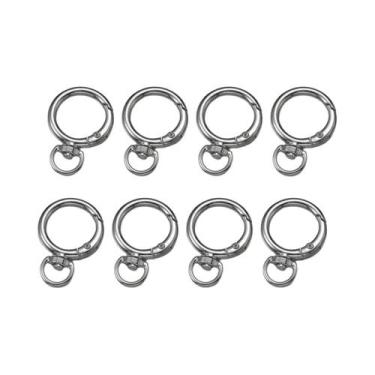 Imagem de 8/15 Argolas De Chave Com Mola, Ganchos De Chave Em Liga Metálica Para