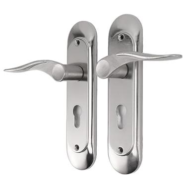 Imagem de Alavanca Interna da Porta Manípulo de Passagem com Fechadura Aço Inoxidável para Quarto Banheiro Armário Lar