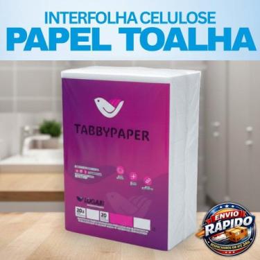 Imagem de Papel Toalha Interfolha 20,5x20cm - Celulose  Tabby Paper