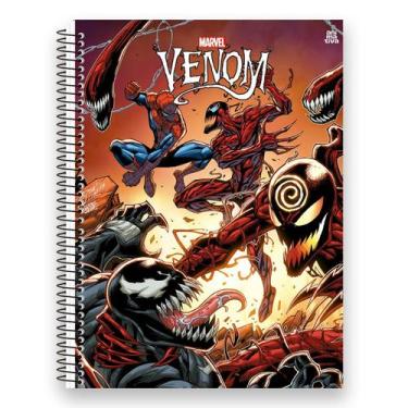 Imagem de Caderno Venom Universitário 10M Espiral Capa Dura 160 Fls, Vermelho