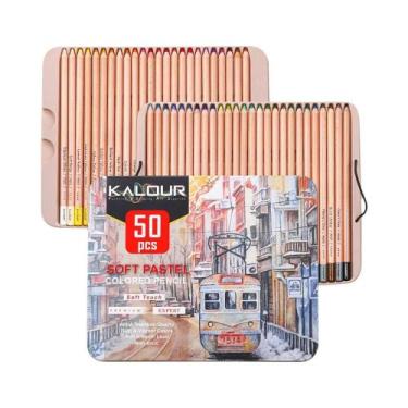 Imagem de Conjunto De 50 Lápis De Cor Profissionais KALOUR Em Tons De Pele, Mate