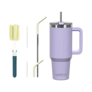 Imagem de Copo Térmico De Aço Inoxidável De Grande Capacidade 20oz 30oz 40oz Com