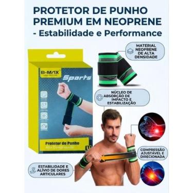 Imagem de Munhequeira Academia Exercício Funcional Protetor Punho Elástica Ajust