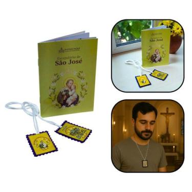 Imagem de Escapulário São José Tecido com Cordão e Livreto - Instituto Hesed
