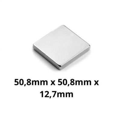 Imagem de Imã Neodímio Bloco Magnético N50 50,8 x 50,8 x 12,7 mm Super Forte Pot