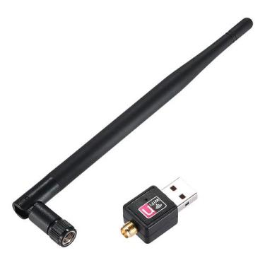 Imagem de Antena Adaptador Wifi Usb Wireless Com Antena Pc Notebook - LM