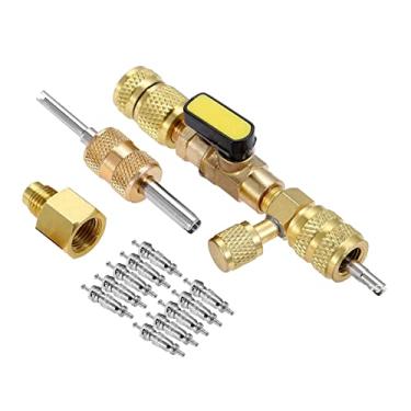 Imagem de R410A R22 Válvula Removedor Dual 1/4 "e 5/16" Ferramenta de Remoção de Instalação de Porta R404A R134A R12 R32