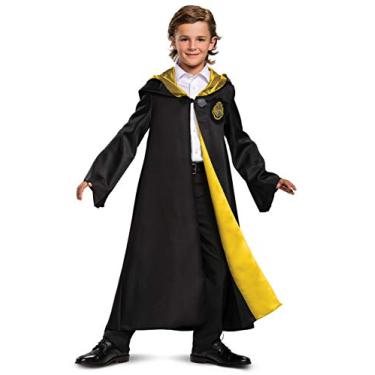 Imagem de Disguise Harry Potter Hogwarts Robe Deluxe Children's Costume Accessory, Black and Gold, Kids Size Small (4-6)