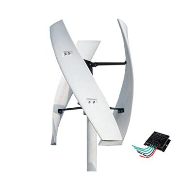 Imagem de Gerador de vento de 6000w vertical, 220V 12V 24V 48V Eixo vertical Turbina eólica com controlador 3 Lâmina Baixo ruído para casa ou acampamento (branco),48v