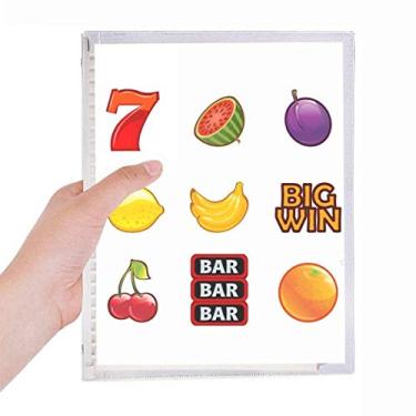 Imagem de Caderno com estampa de ilustração de desenho digital Fruit com folhas soltas e diário recarregável