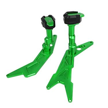 Imagem de HAONEL Compatível com Ninja 300 250 2013-2018 Frame Sliders CNC Alumínio Motocicleta Motor Guard Carenagem Proteção contra Queda (Verde)