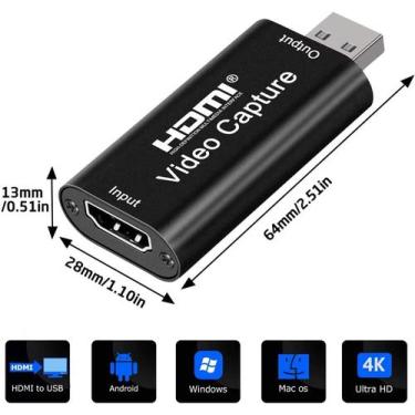 Imagem de Placa de captura hdmi X USB captura vídeo 4k link - Knup