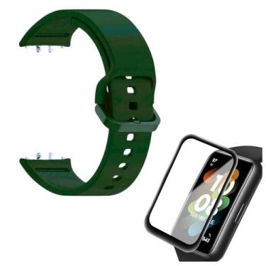Imagem de Pulseira Silicone Para Galaxy Fit 3 + Pelicula Silicone - Tech King