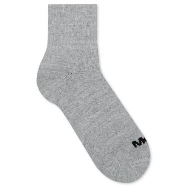 Imagem de Meia Cano Curto Mash Masculina Algodão Esportiva, 42-45, Cinza mescla 