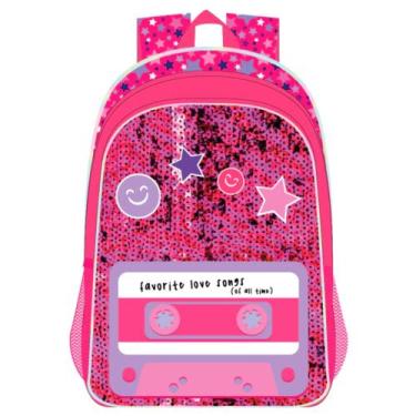 Imagem de Mochila Escolar Infantil Feminina Radio Love ROSA - Convoy Kids