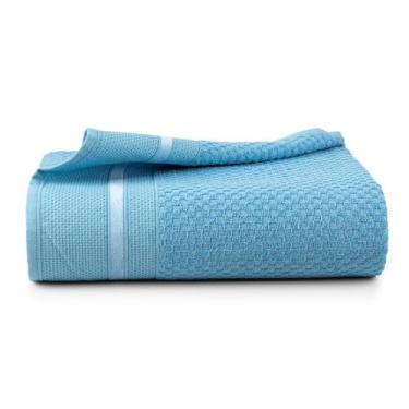 Imagem de Toalha Banho Super Grossa Gigante Jacquard 1,50m X 0,75 - Camaria, Azu
