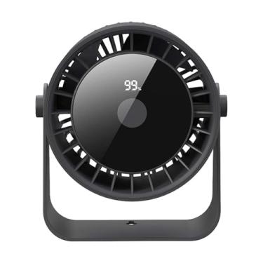 Imagem de Ｂｅｓｇａ 2 polegadas de mesa e fã pendurado de parede Uso de ar de resfriamento de ar mini ventiladores elétricos portáteis fã de cozinha para camping de, Cinza Escuro