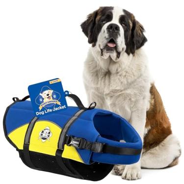 Imagem de Paws Aboard Colete salva-vidas para cães - Mantenha seu cão seguro com um colete salva-vidas de neoprene para natação e passeios de barco - disponível em diferentes tamanhos, cores e design para