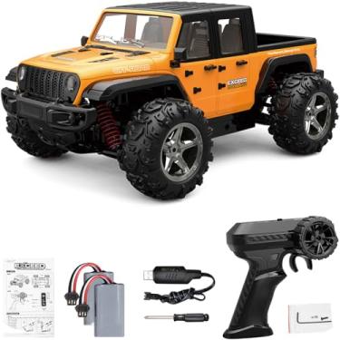 Imagem de 1: 20 Full Scale High Speed RC Racing Four-Wheel Drive Climbing Remote Control Off-Road Vehicle Model, Equipped with 2 fast Rechargeable Batteries, With a Range of up to 1 Hour (C8819-Orange)