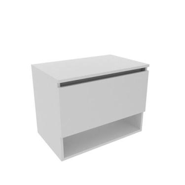 Imagem de Armário Banheiro 1 Porta 1 Prateleira 60x46,5x38,7 cm Branco - Tecnomo