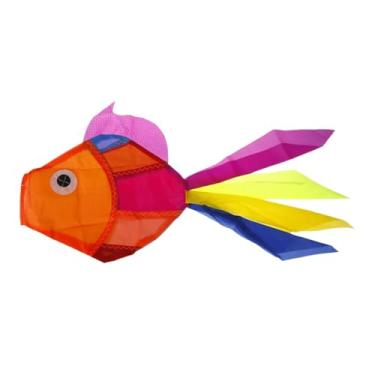 Imagem de IEUDNS Meia de vento de peixe, pipa de peixe, de arco-íris, brinquedo infantil, ornamento decorativo, meia de vento, decoração para pendurar ao ar