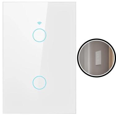 Imagem de Interruptor Inteligente 2 Botoes Neo Wifi Alexa Google Branco Avant