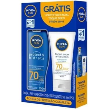 Imagem de NIVEA SUN Protetor Solar Protect & Hidrata FPS 70 + SUN Facial toque seco FPS70 40ML