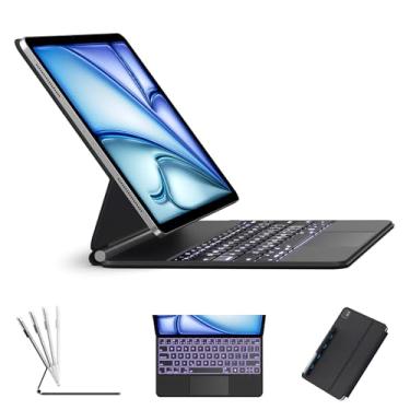 Imagem de Capa Magic Keyboard para iPad Pro 11 polegadas (2024 M4) Pro 11 (5ª geração) - teclado retroiluminado com trackpad multitoque, suporte magnético para Apple Pencil, suporte flutuante ajustável, capa