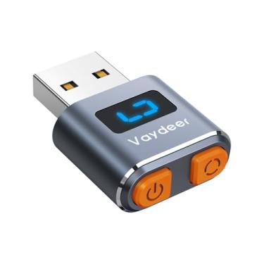 Imagem de Vaydeer Tiny Mouse Jiggler, T3s Mouse Mover de Alumínio Premium, 100% Indetectável, 3 Faixas Naturais e Aleatórias, USB