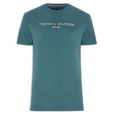 Imagem de Camiseta Tommy Hilfiger Logo Tee Masculina Caqui-Unissex