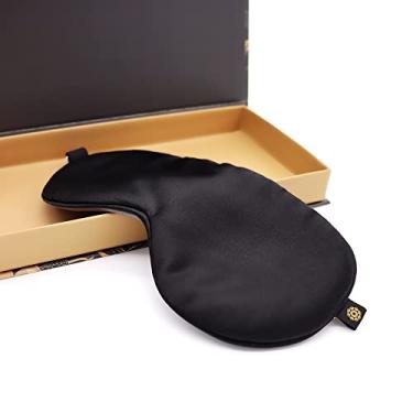 Imagem de Máscara para os olhos premium 25 Momme Mulberry Silk para dormir (meia-noite)