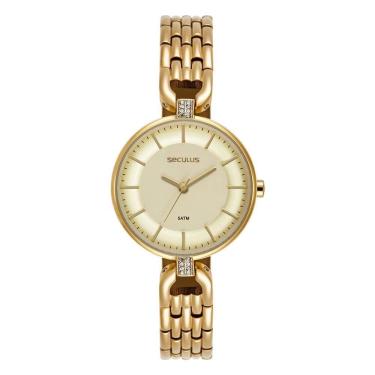 Imagem de Relógio Seculus Feminino Ref: 44286Lpsvdb1 Bracelete Dourado